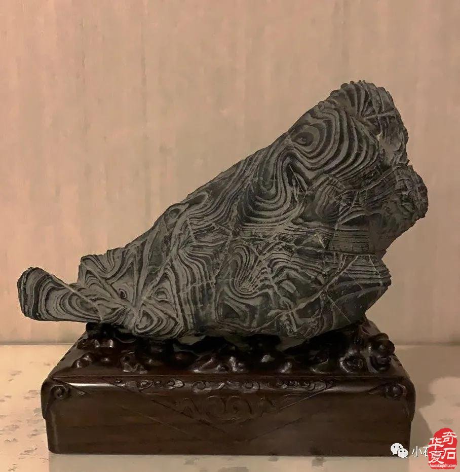 (灵璧石) 长46宽27高37 陈  思   13505520015   (灵璧纹石) 长26宽