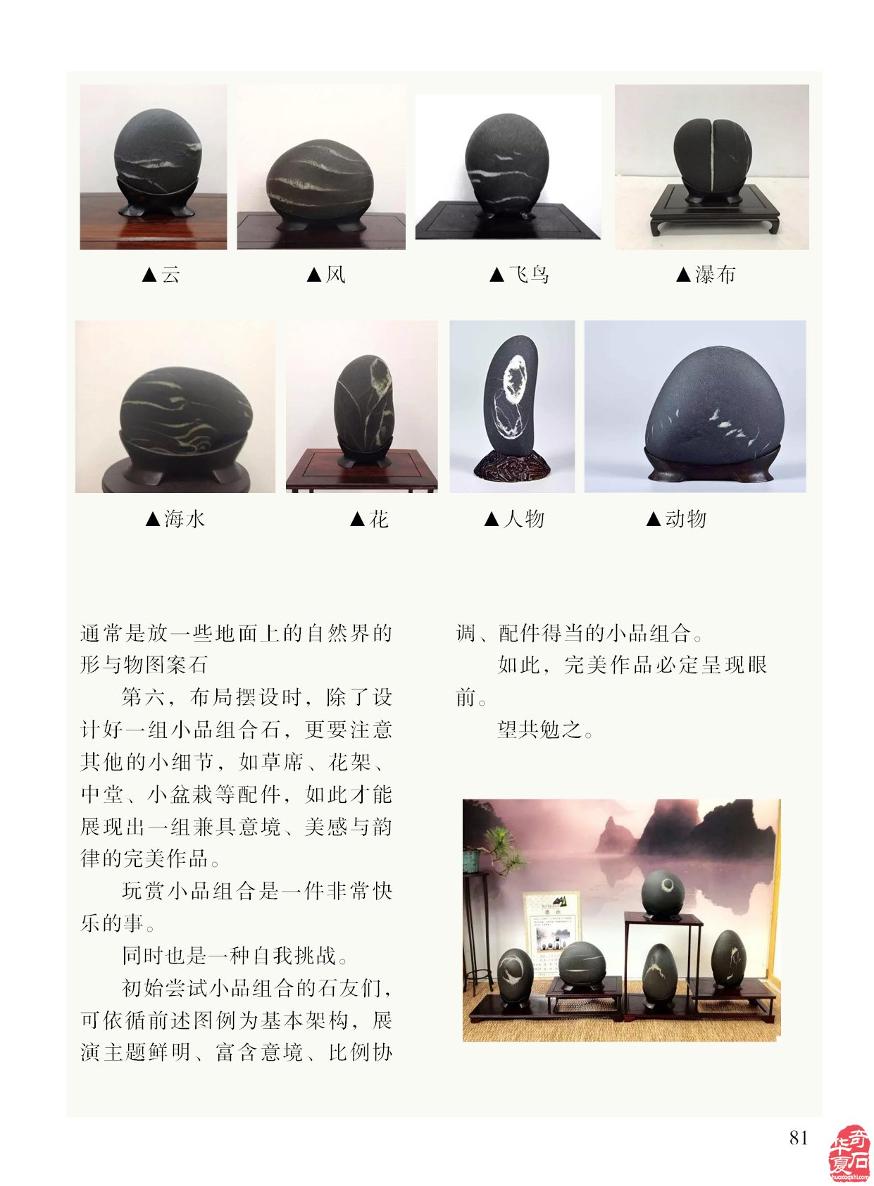 台湾图案石小品组合石怎么欣赏《于公赏石》告诉你