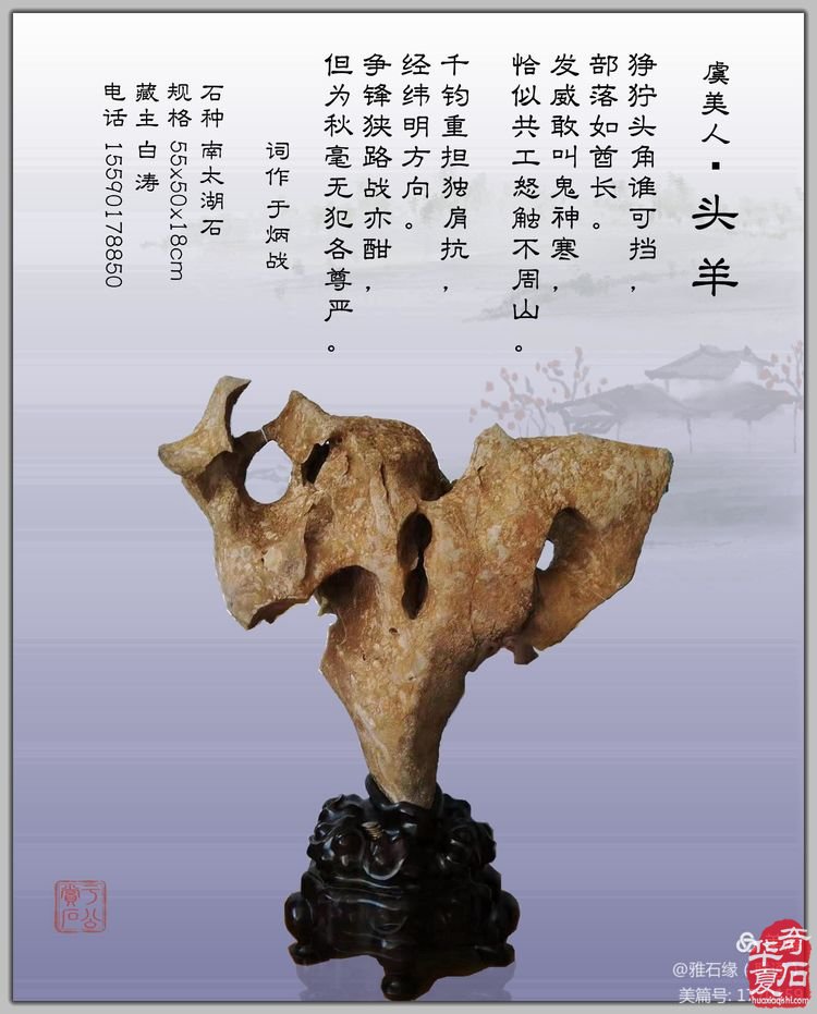 奇石赏心悦目，配词妙语升华