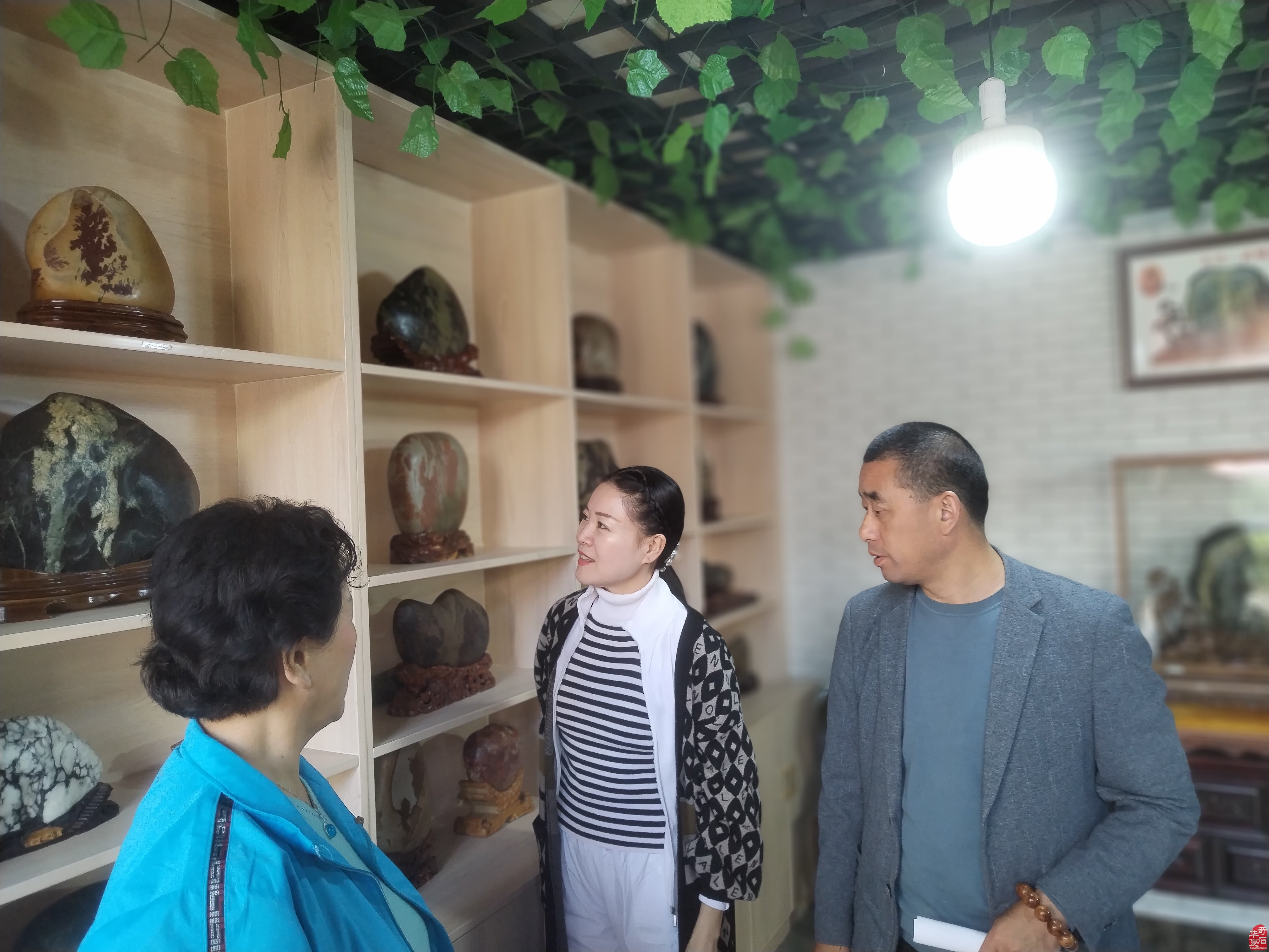 中国观赏石协会副会长沙凤英一行参访昭化奇石珍品馆