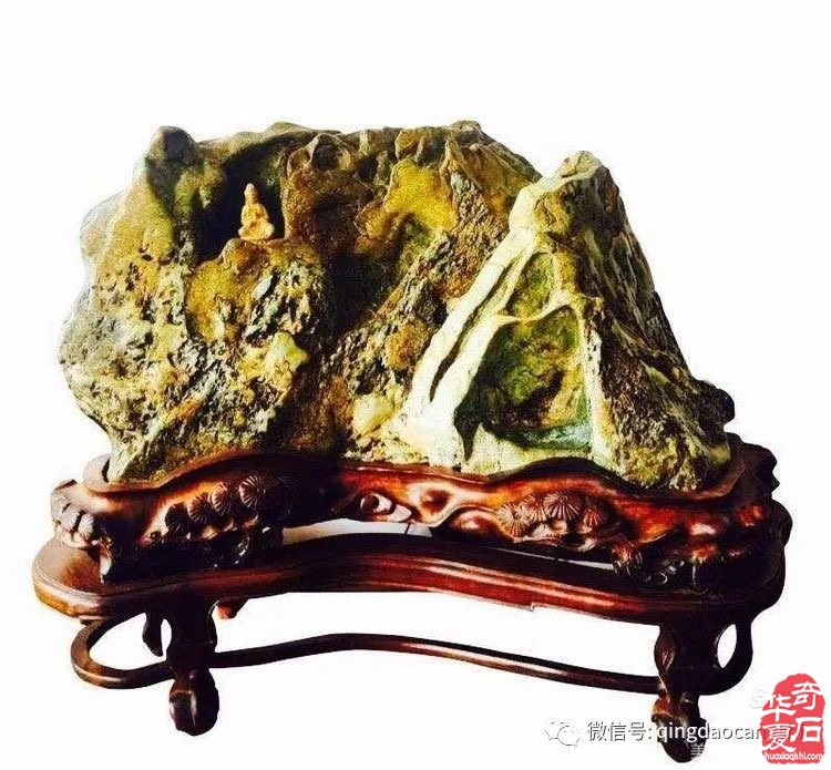 著名藏家崔周村收藏的光鲜亮丽崂山绿石