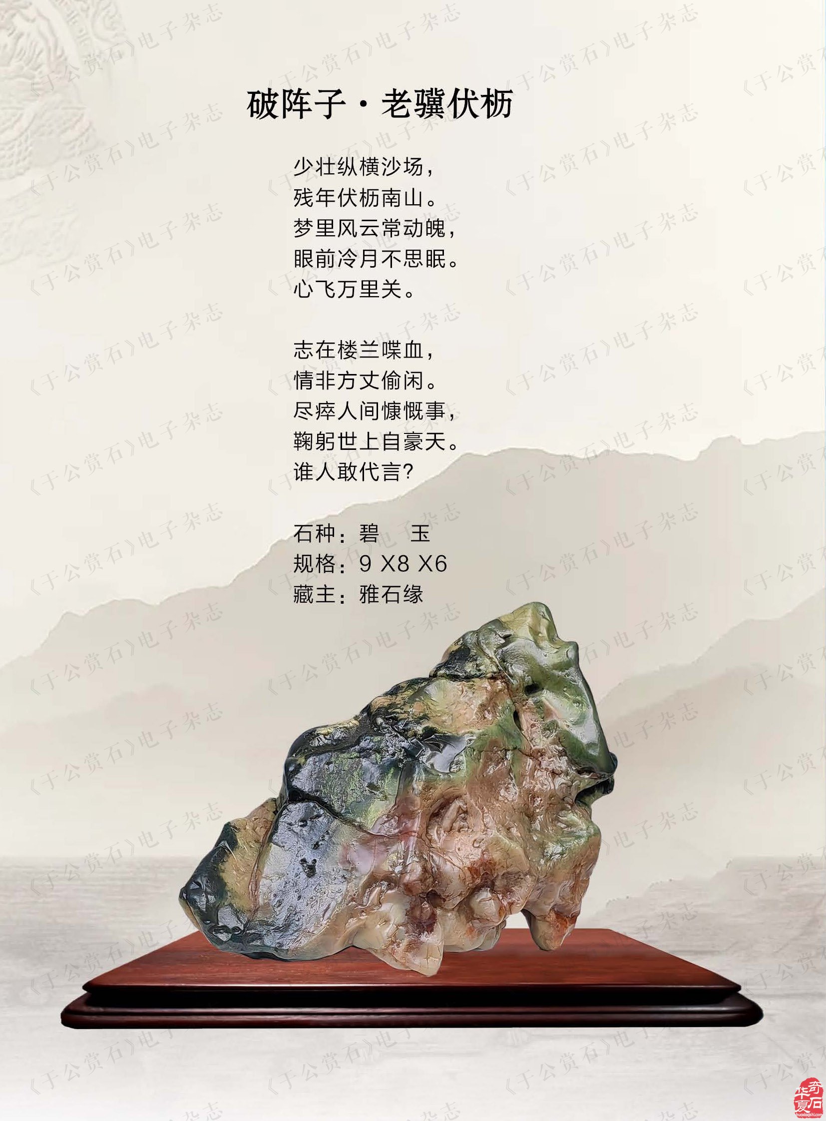 打开《于公赏石》品雅石缘赏石