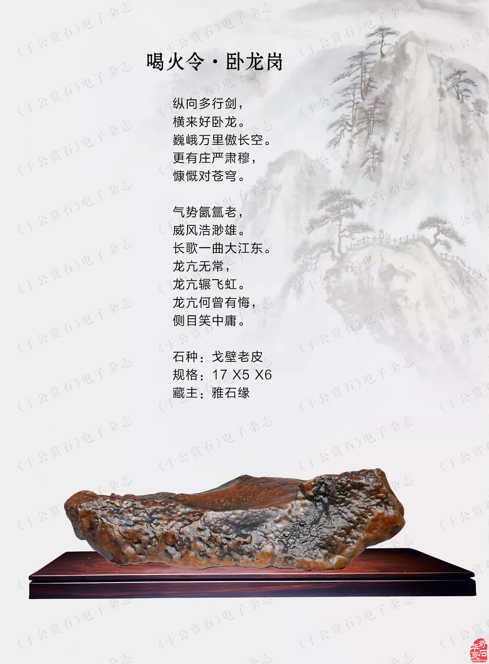 打开《于公赏石》品雅石缘赏石