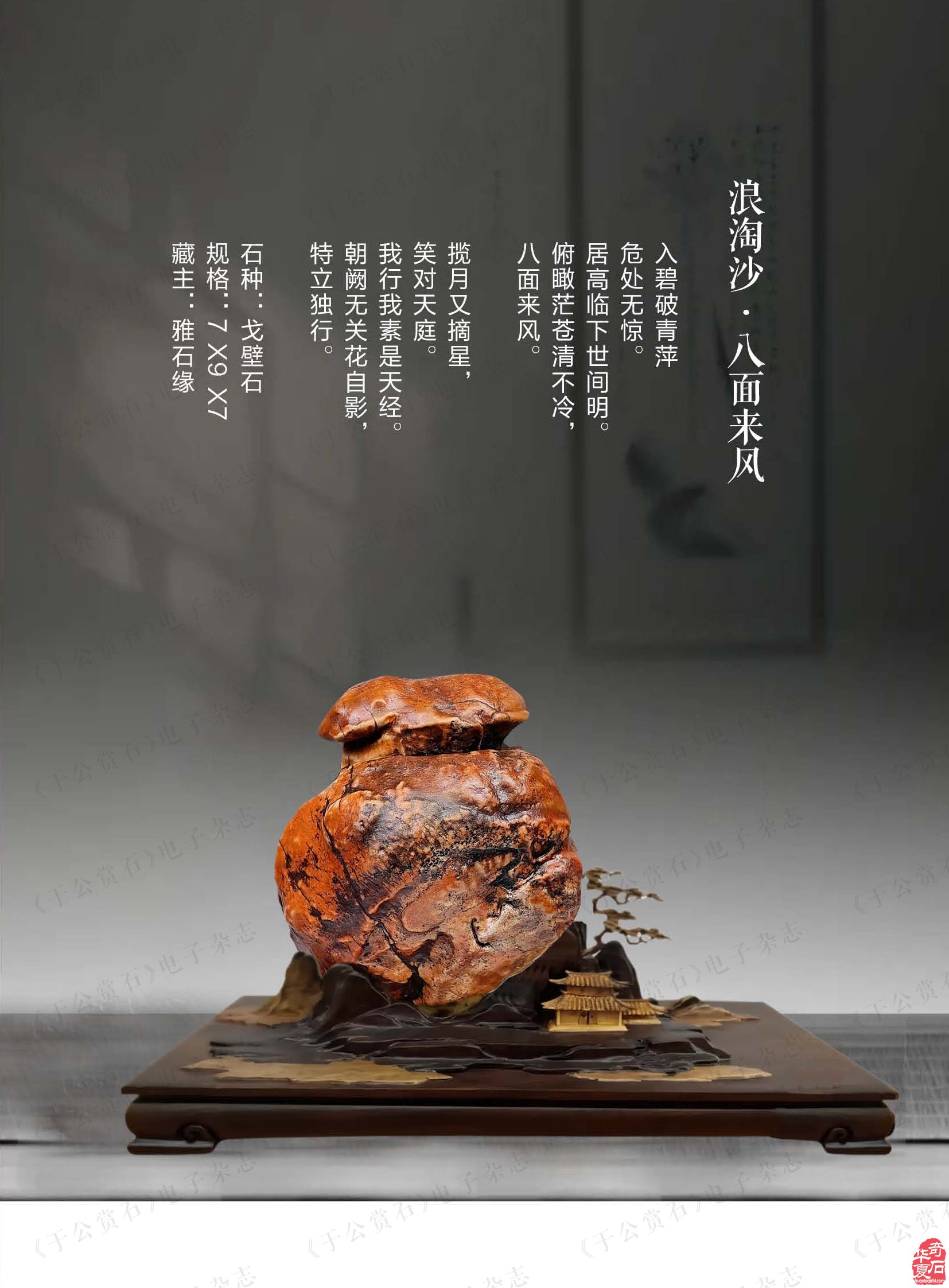 打开《于公赏石》品雅石缘赏石