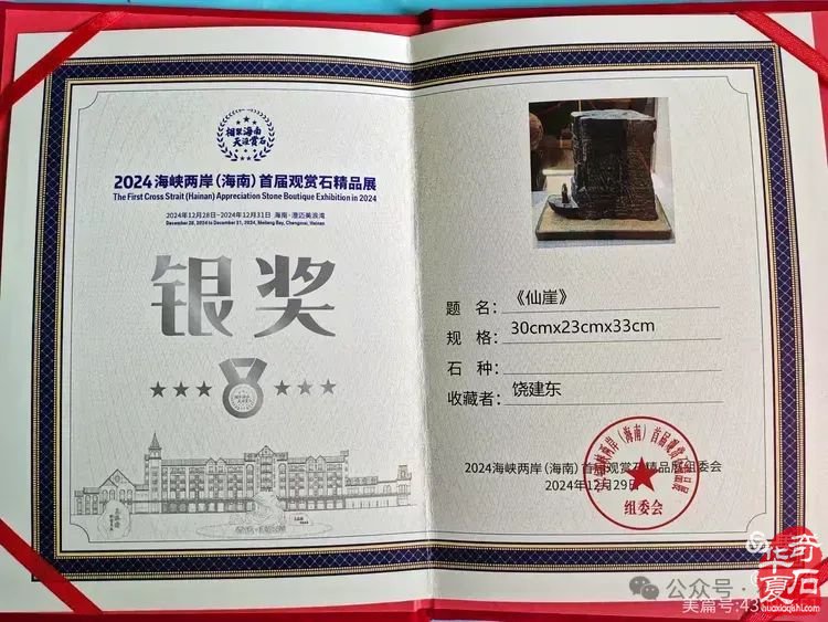 昌江县观赏石协会组团海峡两岸（海南）首届观赏石展 斩获佳绩