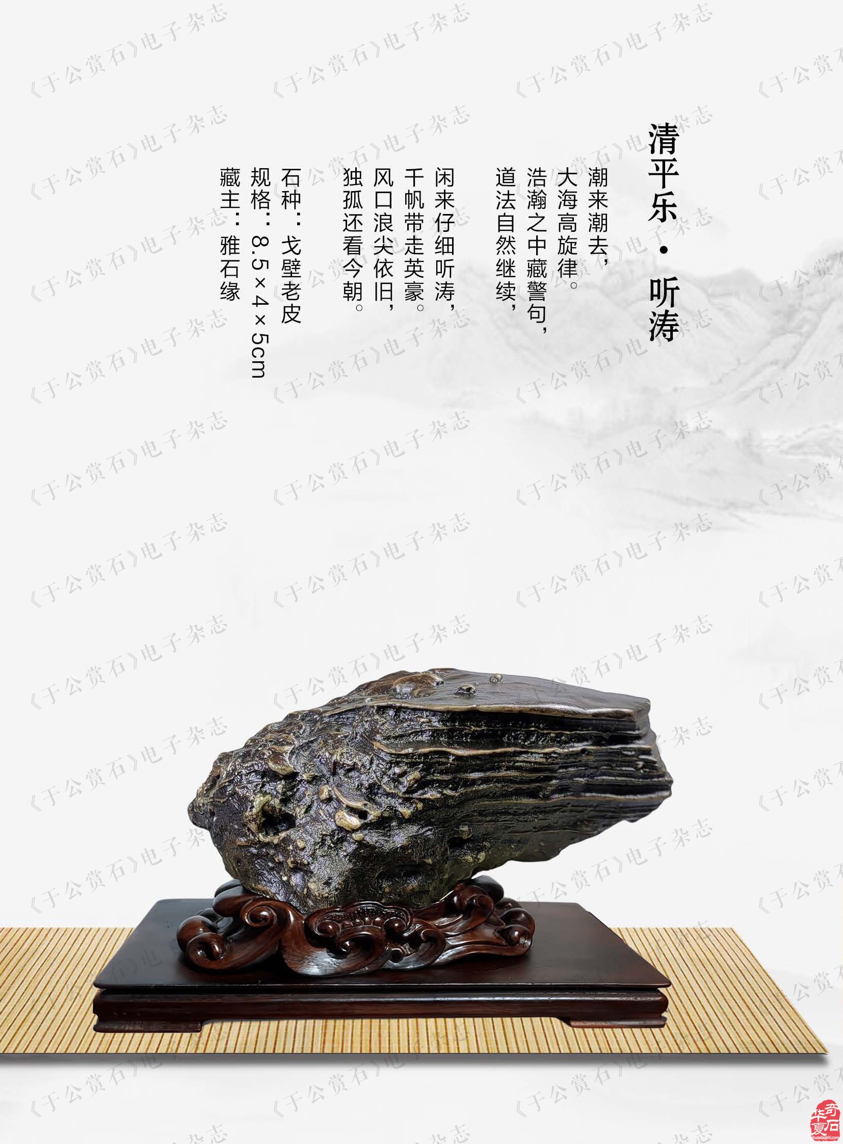 平常的心静静的赏石且看《于公赏石》怎么说
