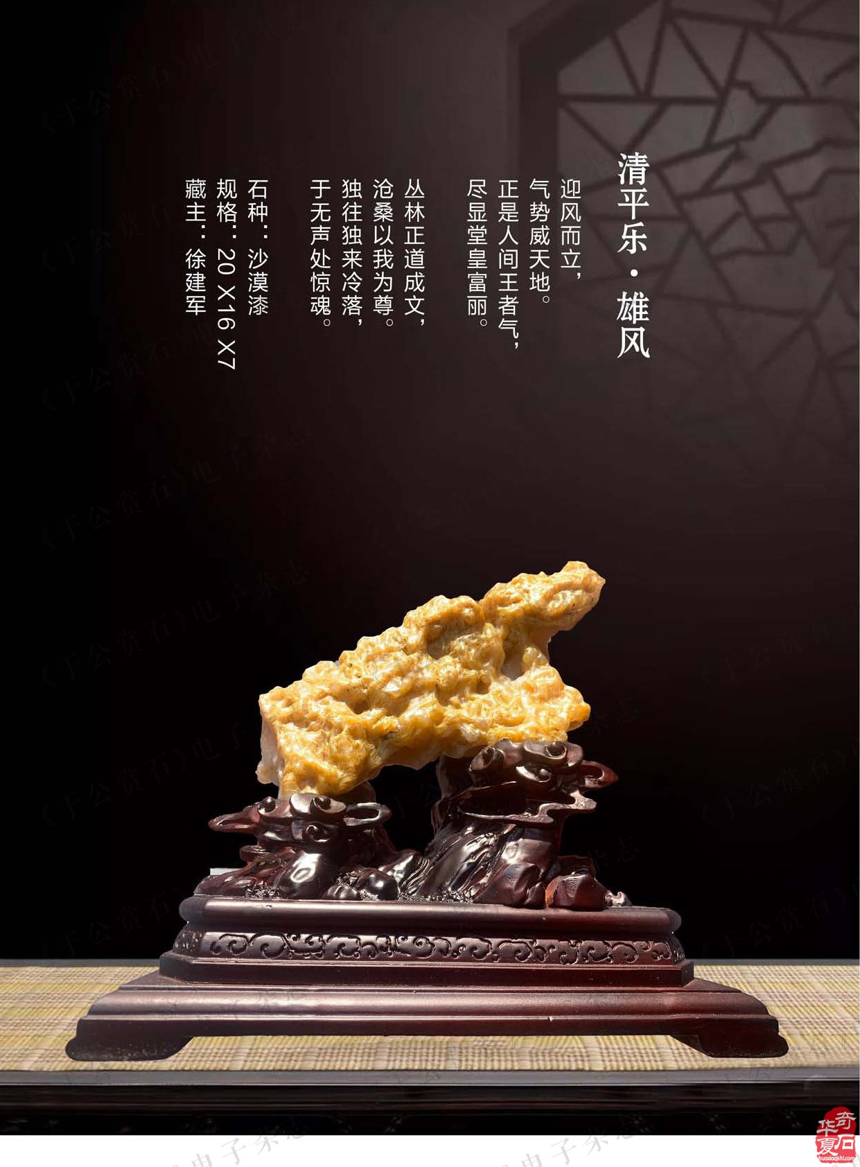 迎新春赏美石《于公赏石》推出名家风范刘立新