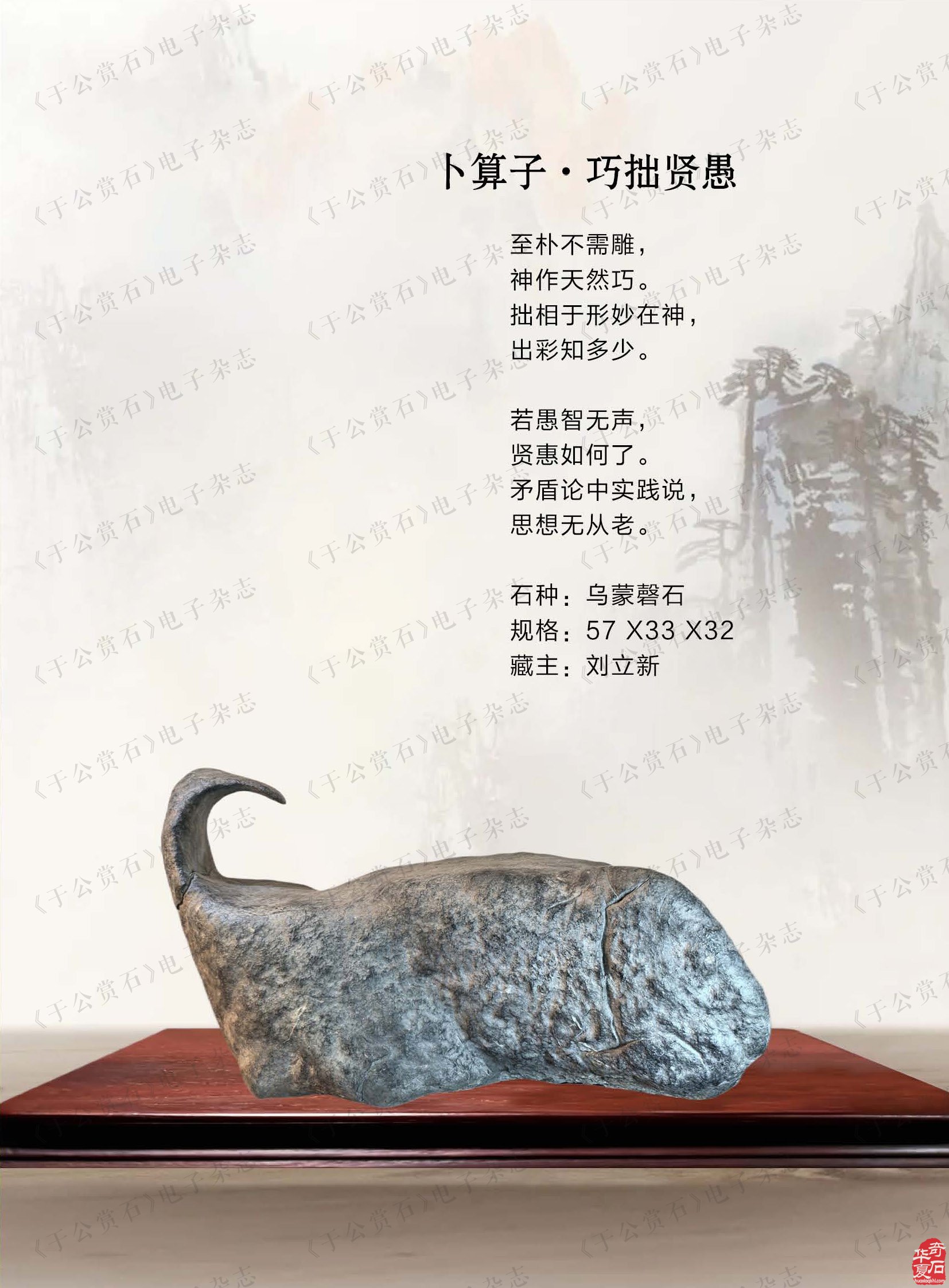 迎新春赏美石《于公赏石》推出名家风范刘立新