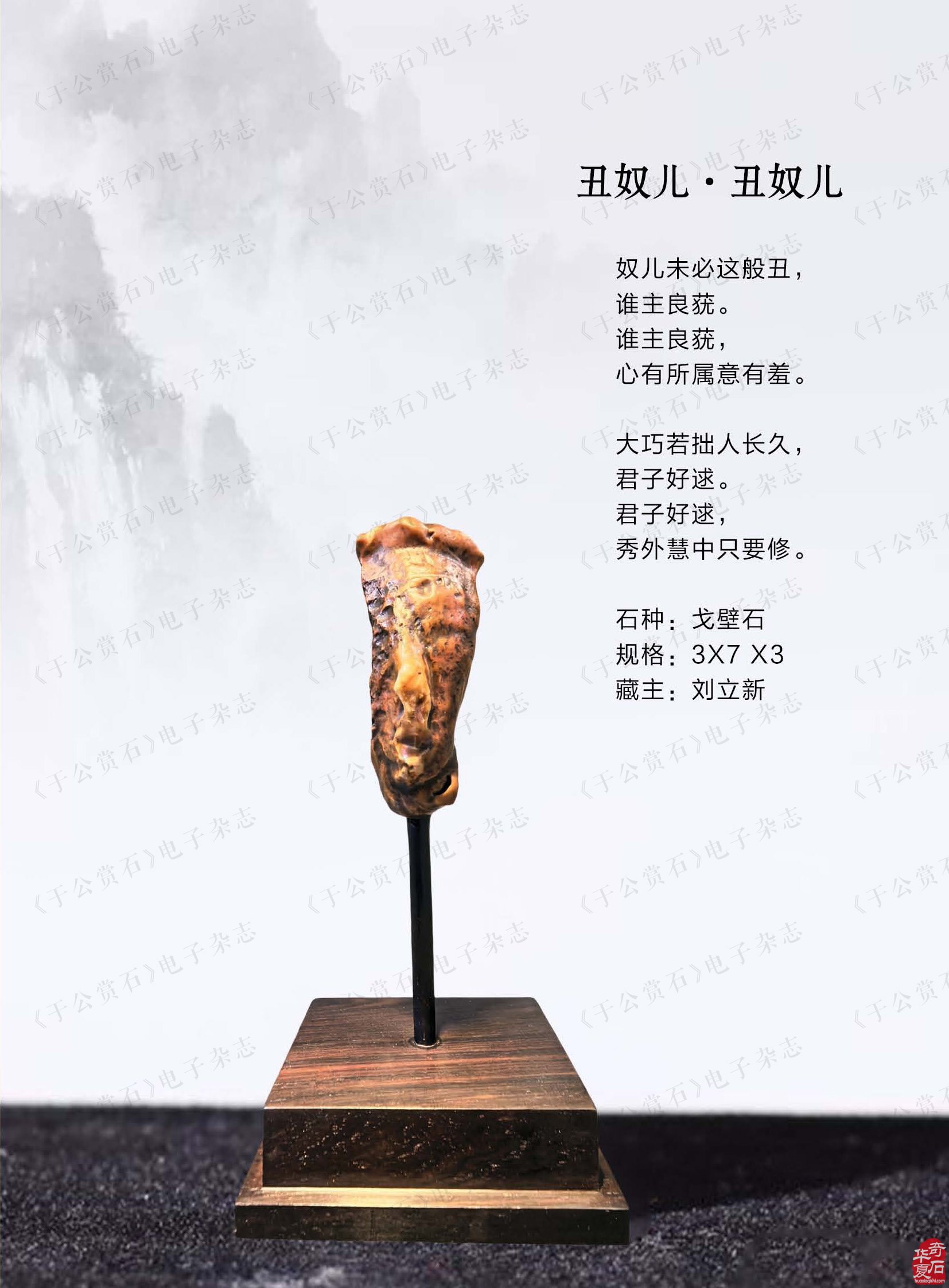迎新春赏美石《于公赏石》推出名家风范刘立新