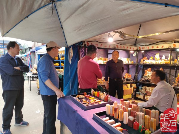 河南省观赏石协会会长率团莅临洛阳第三十三届国际赏石艺术展考察指导