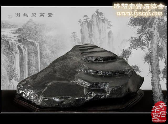 远望高登 釉光青石 奇石欣赏