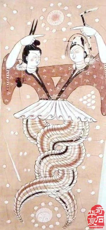 黄河画面石《伏羲女娲》中的石文化