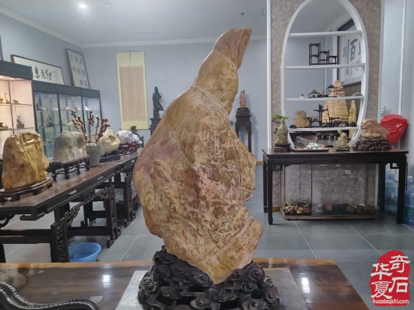 参加淮南石博会顺访王吉清石馆