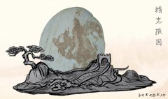 每日一石：长江烫画石《精忠报国》雅赏 图