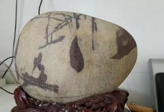 每日一石：长江画面石《泛舟寄情》赏析 图